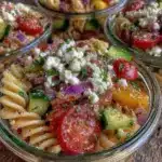 make-ahead lunchbox pasta salad cups - featured image