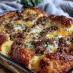 make-ahead sausage and egg breakfast casserole - featured image