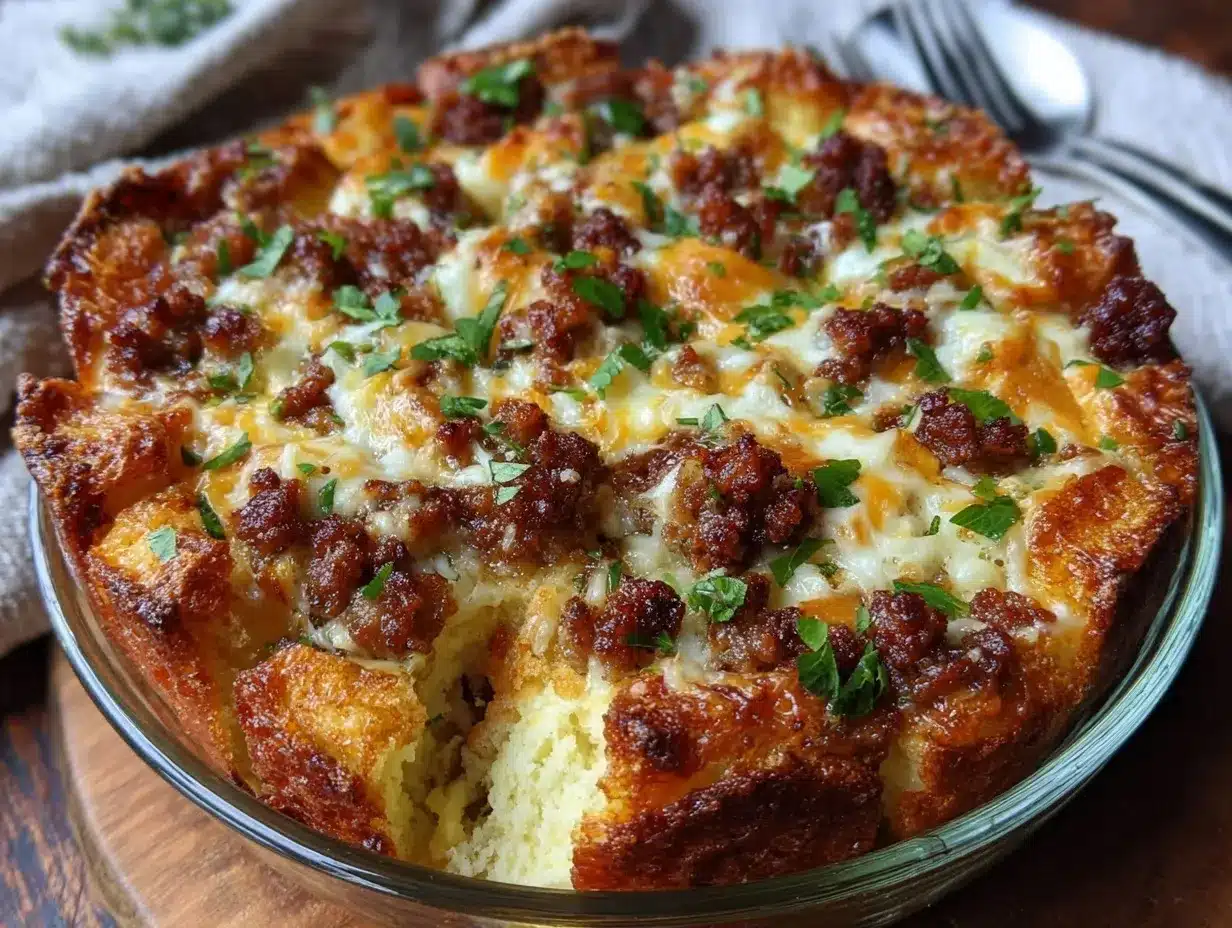 make-ahead sausage and egg breakfast casserole preparation steps
