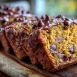 moist pumpkin chocolate chip bread - featured image