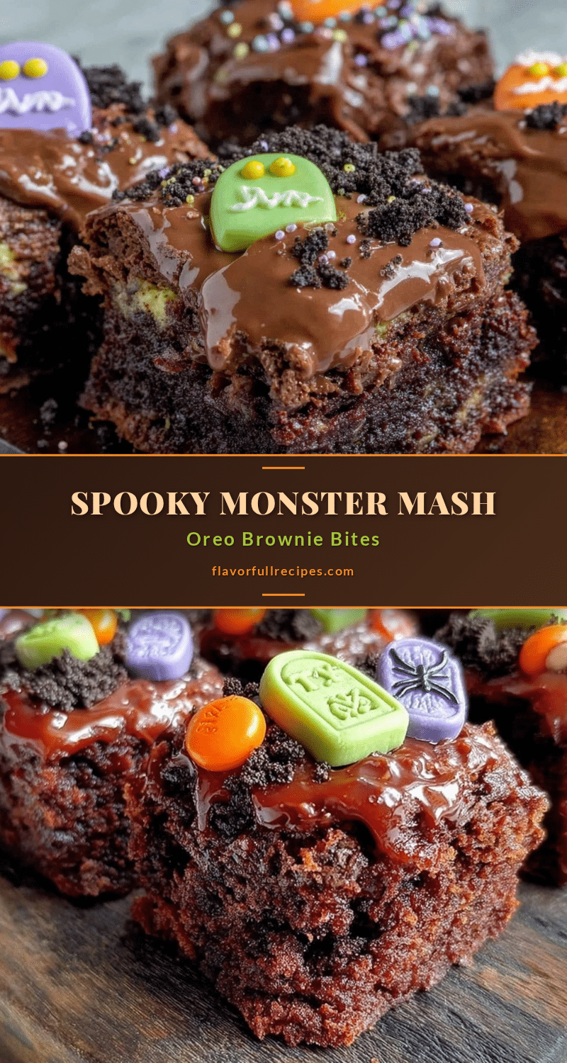 monster mash graveyard brownie bites recipe