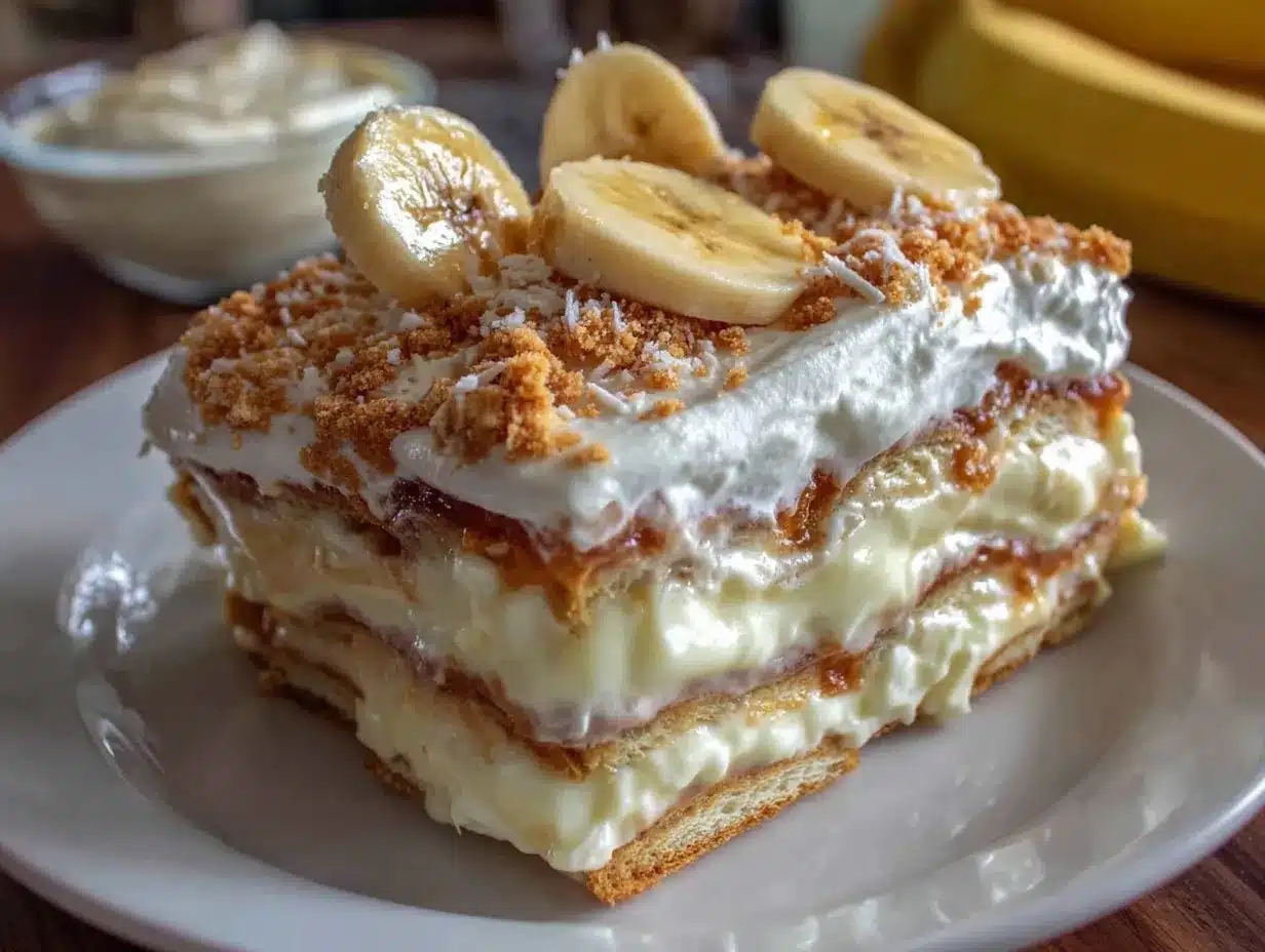 no-bake banana pudding icebox cake preparation steps