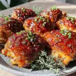 no-heat crockpot honey garlic chicken thighs - featured image