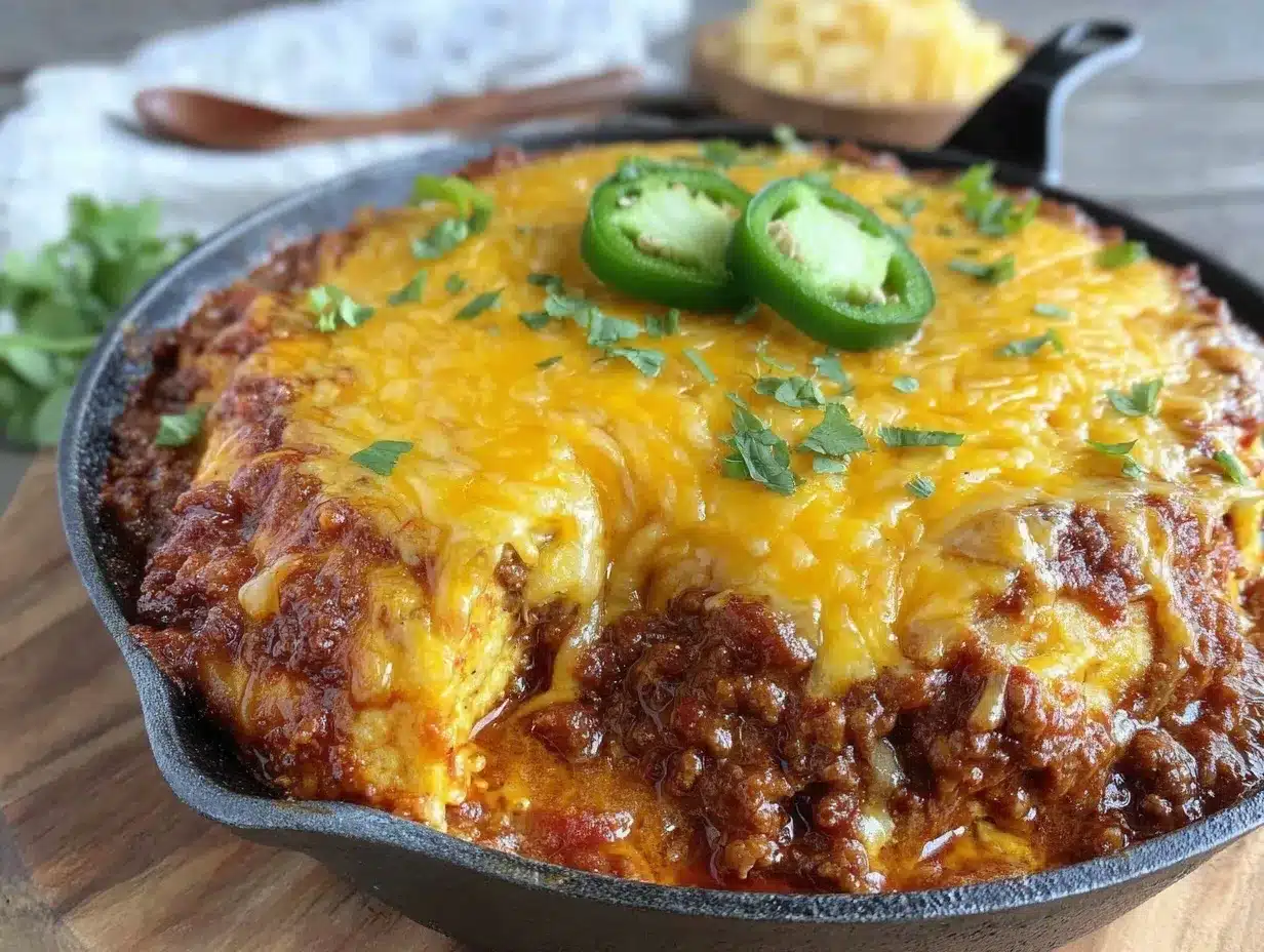 one-pot ground beef enchilada skillet preparation steps