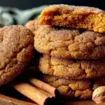 pumpkin spice snickerdoodle cookies - featured image