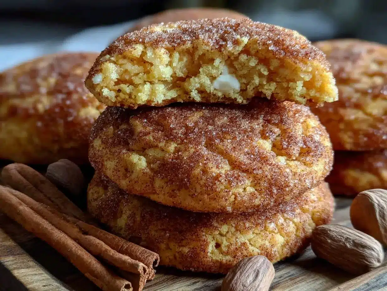 pumpkin spice snickerdoodle cookies preparation steps