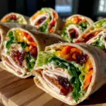 rainbow turkey pinwheel wraps - featured image
