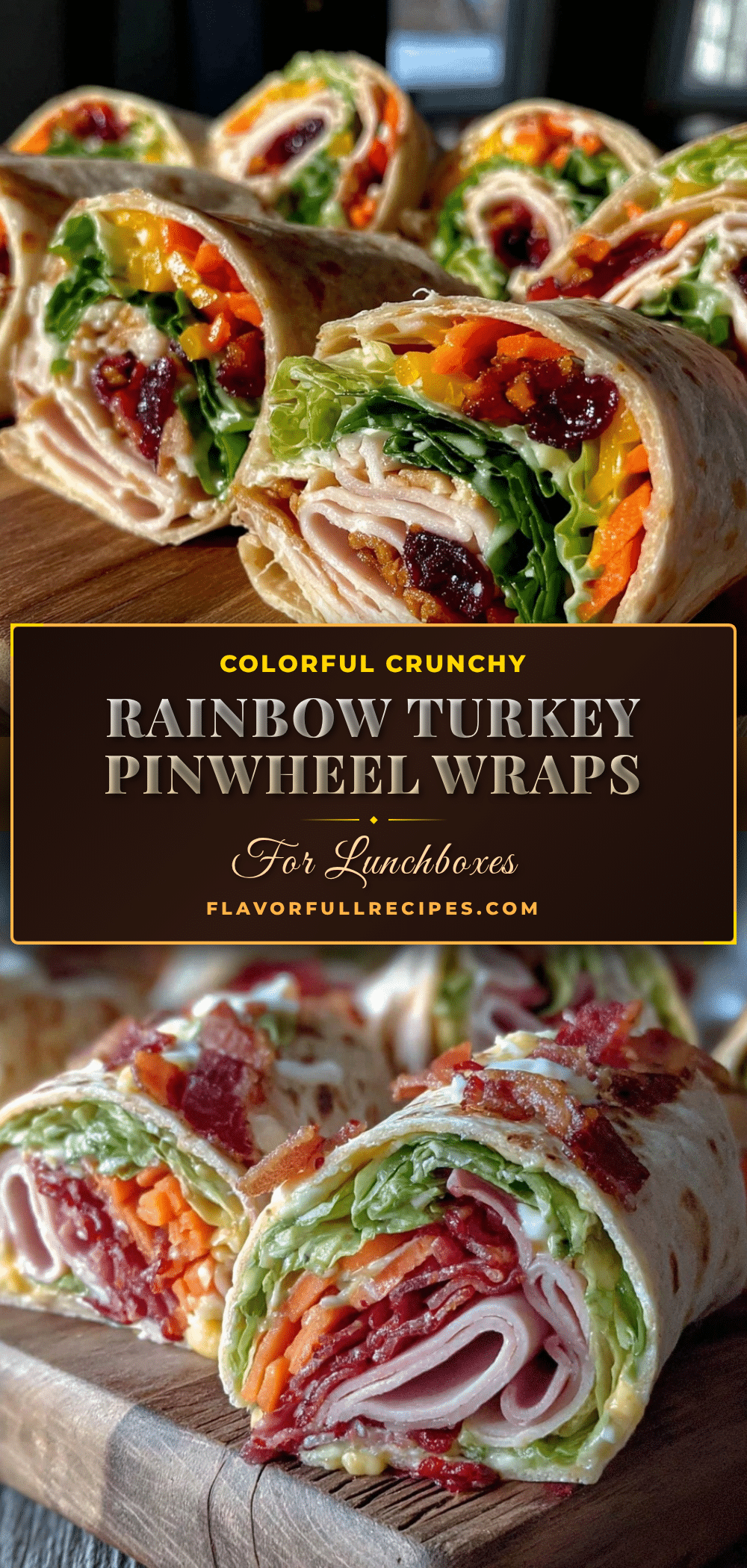 rainbow turkey pinwheel wraps recipe