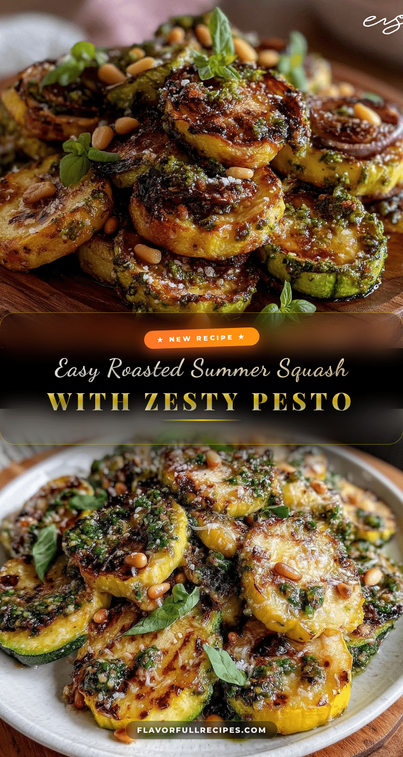 roasted summer squash and zucchini with zesty pesto recipe