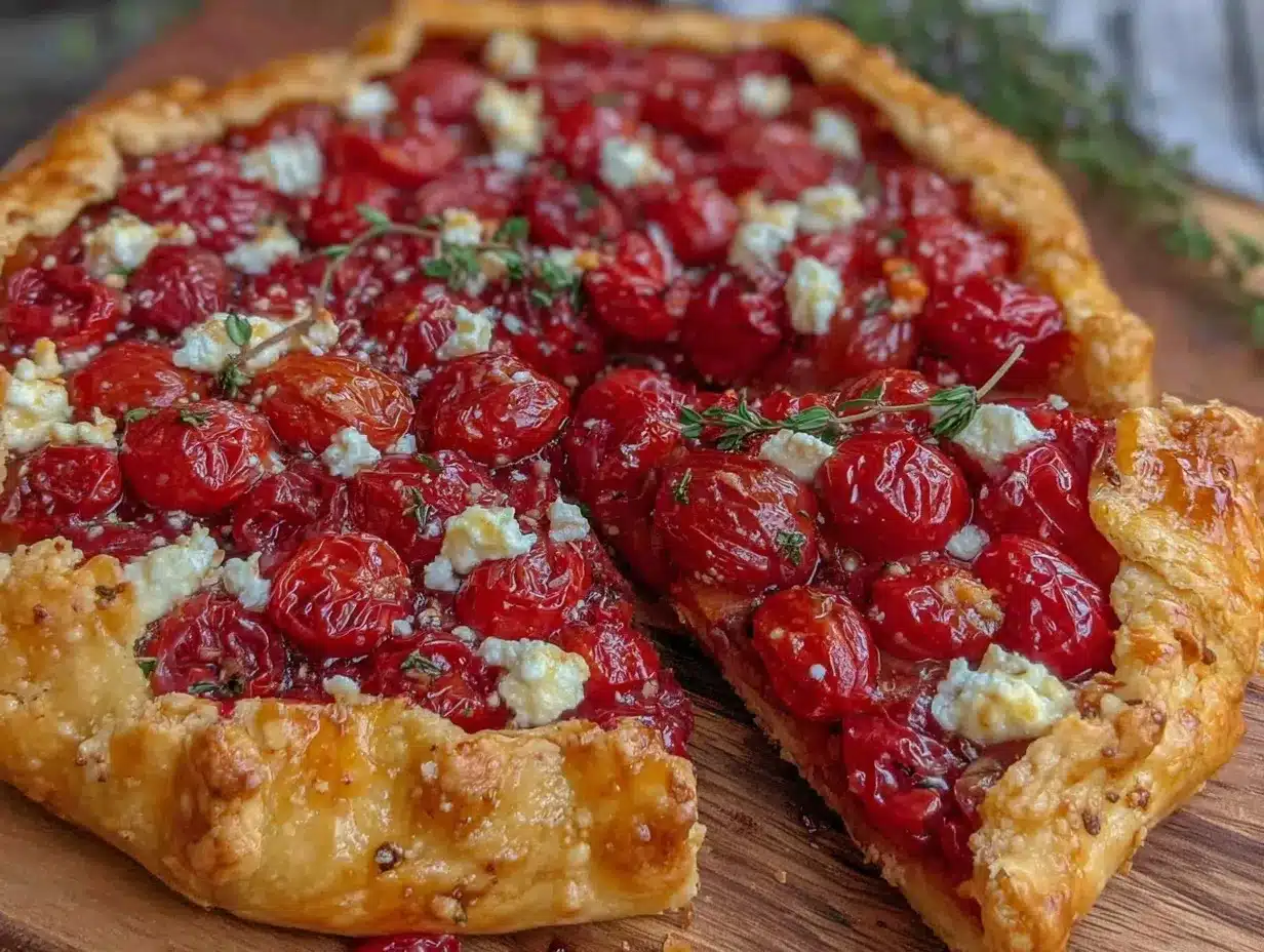 rustic cherry tomato galette preparation steps