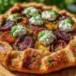 rustic heirloom tomato galette - featured image