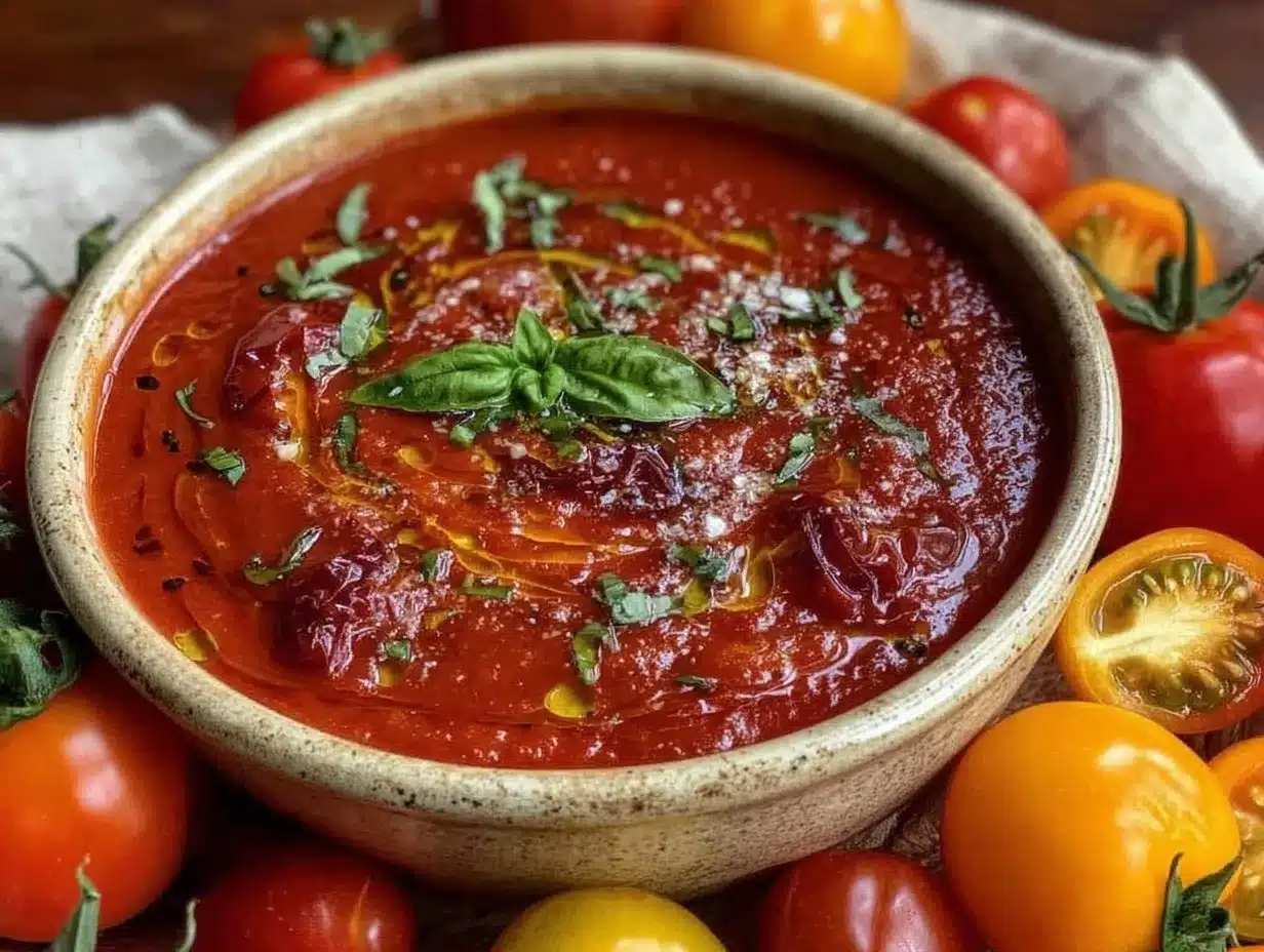 slow roasted tomato soup preparation steps