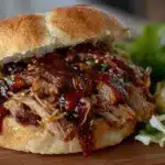 tender crockpot pulled pork sandwiches - featured image