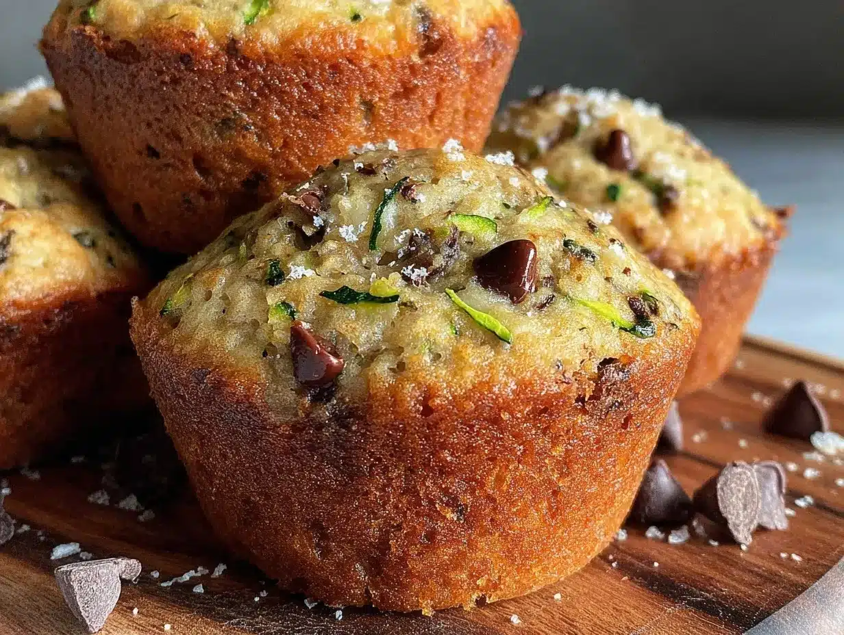 tender zucchini chocolate chip muffins preparation steps