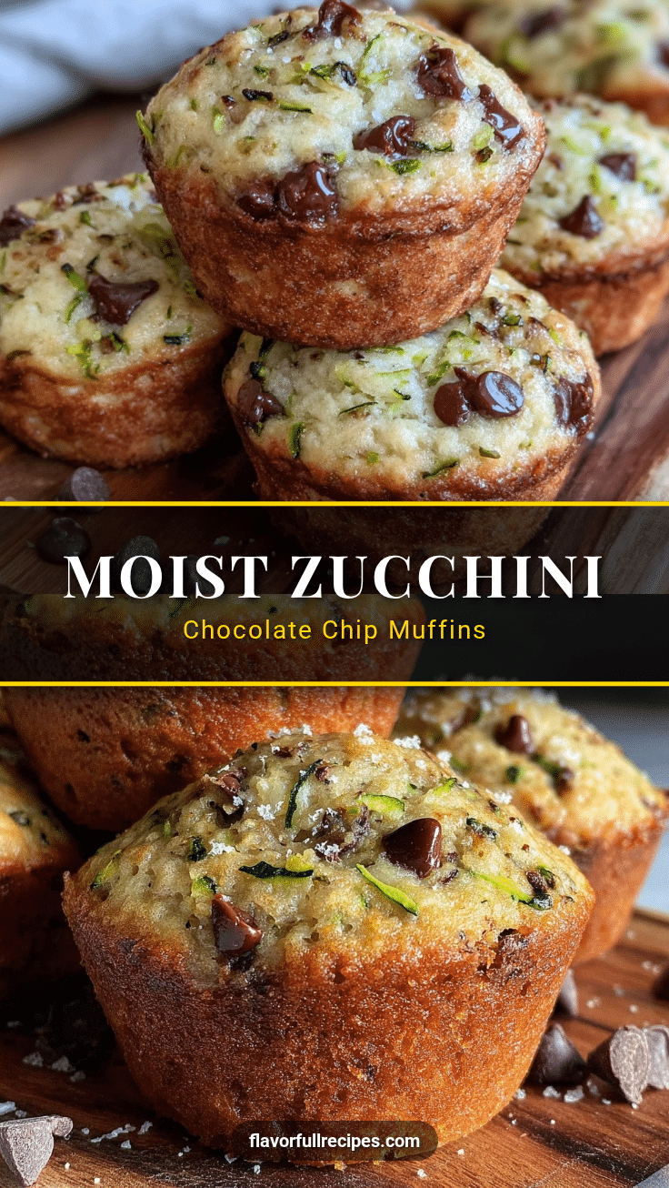 tender zucchini chocolate chip muffins recipe
