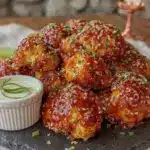 air fryer buffalo cauliflower bites - featured image