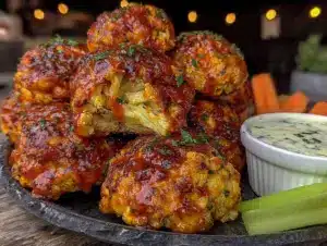 air fryer buffalo cauliflower bites - featured image