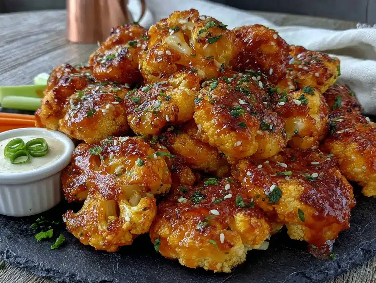 air fryer buffalo cauliflower bites preparation steps