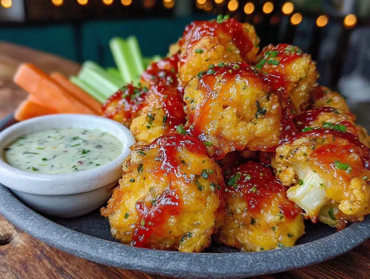 air fryer buffalo cauliflower bites preparation steps
