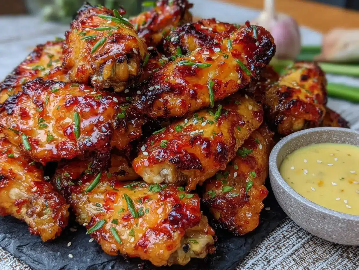 air fryer honey garlic chicken wings preparation steps