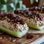 ants on a log with sunflower seed butter - featured image