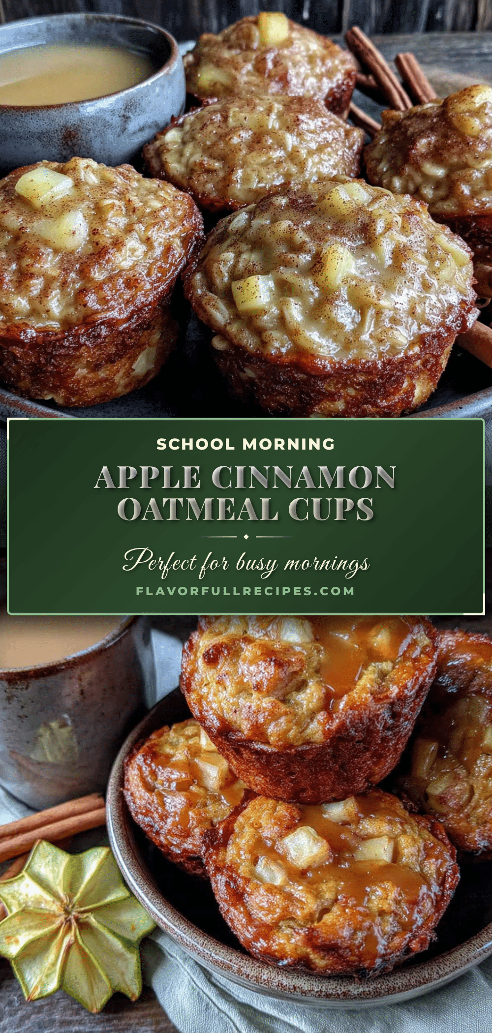 apple cinnamon baked oatmeal cups recipe