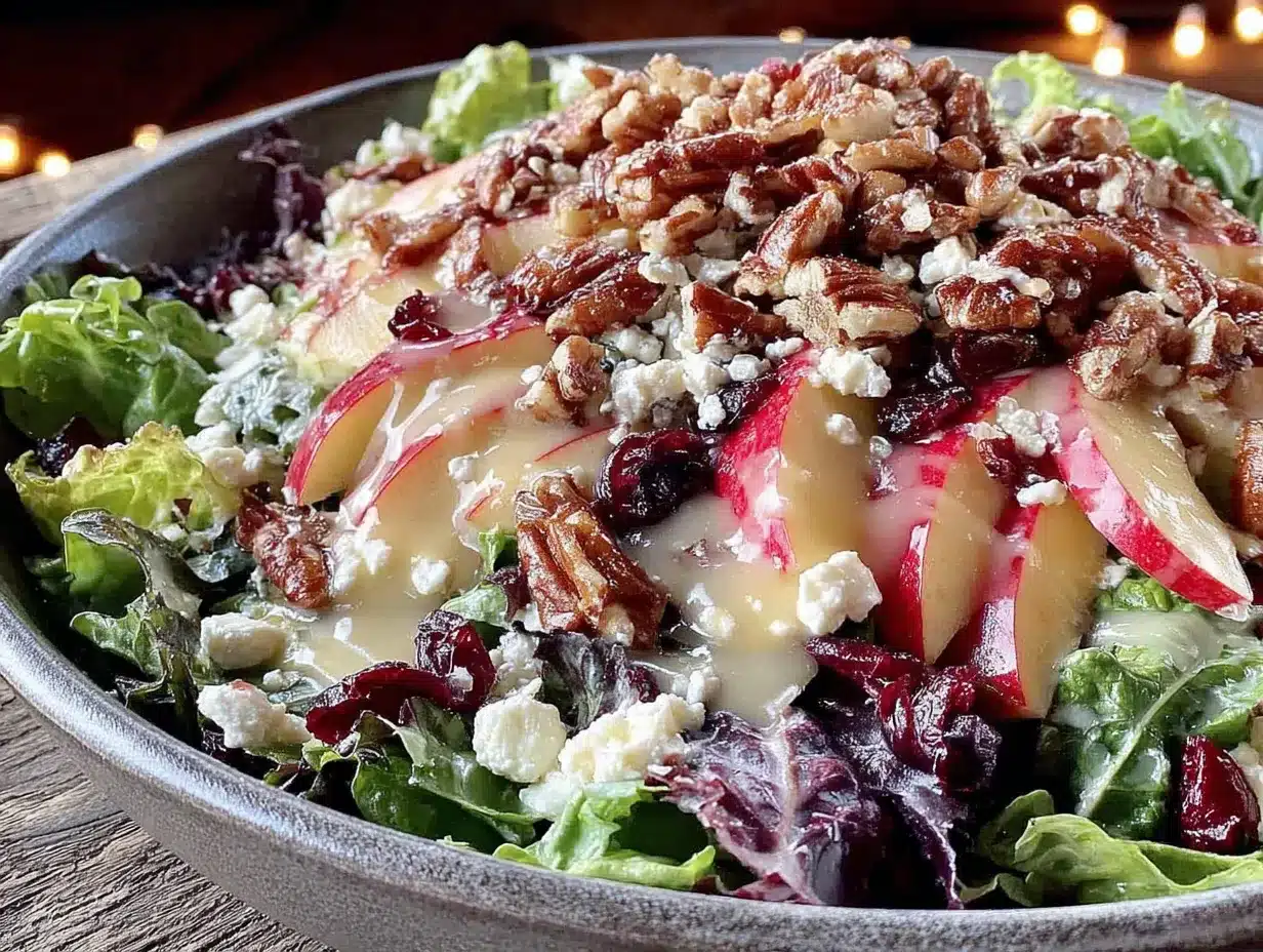 apple pecan salad with maple vinaigrette preparation steps