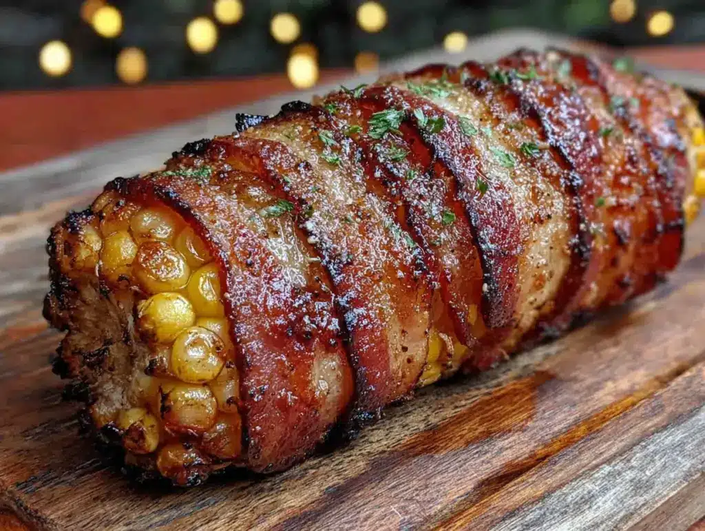 bacon-wrapped corn on the cob - featured image