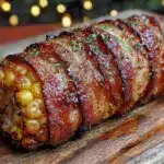 bacon-wrapped corn on the cob - featured image
