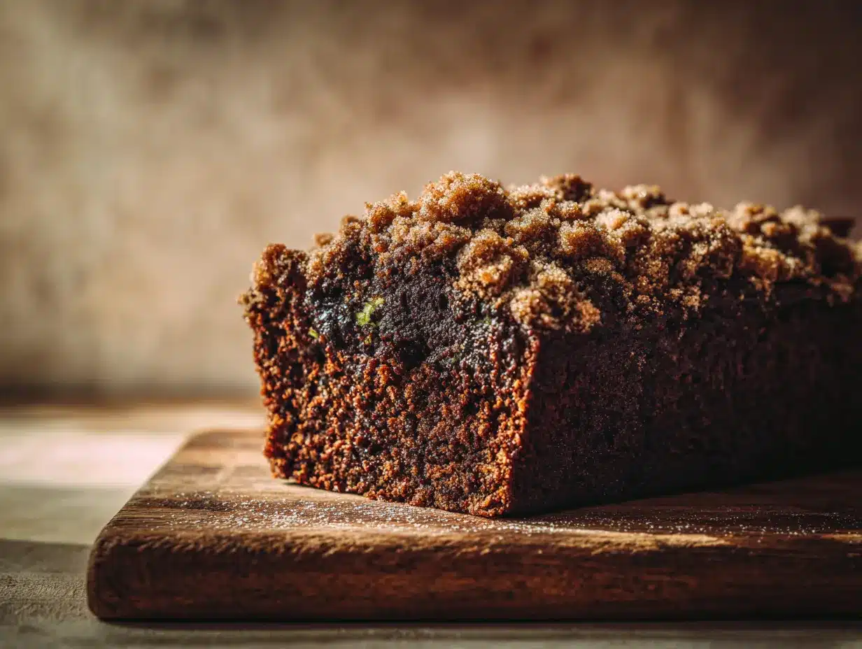 best chocolate zucchini bread with brown sugar streusel preparation steps