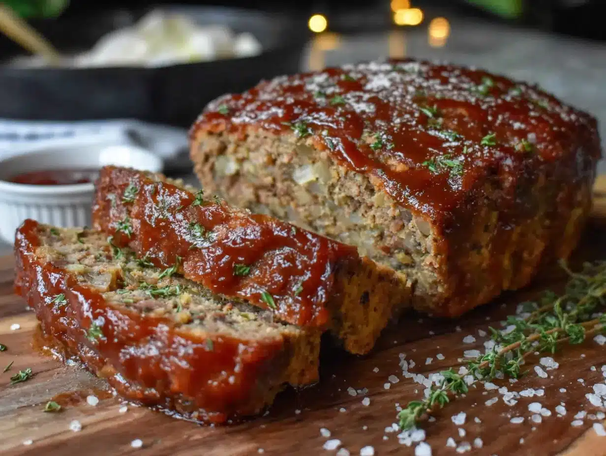 best classic beef meatloaf with brown sugar glaze preparation steps