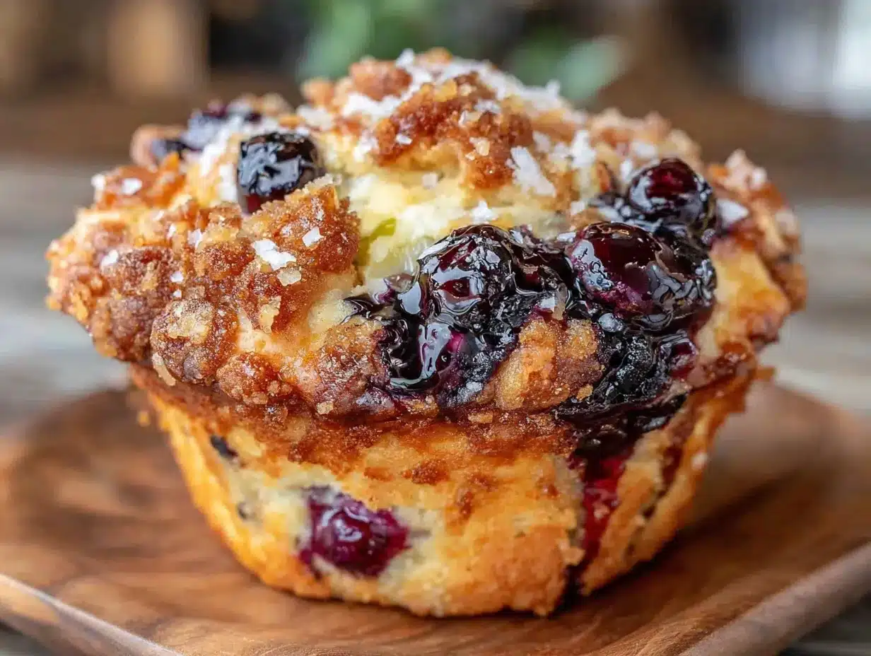 blueberry lemon streusel muffins preparation steps