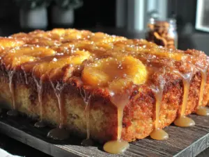 bourbon peach cobbler sheet cake - featured image