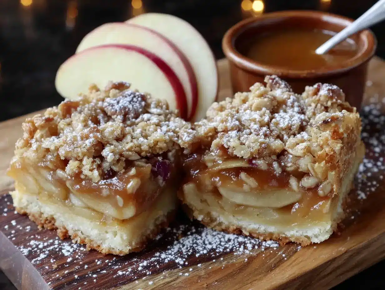 brown butter apple crisp bars preparation steps