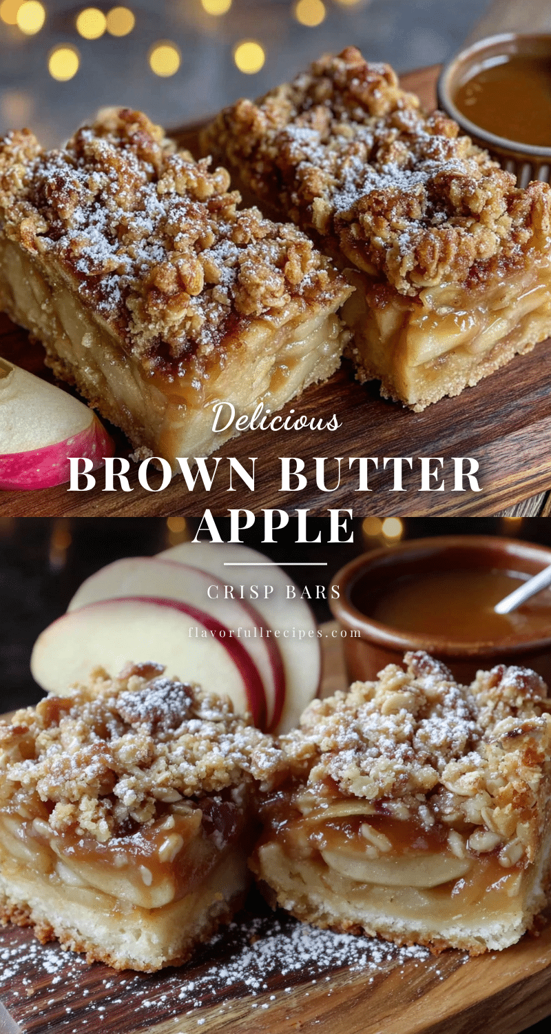 brown butter apple crisp bars recipe