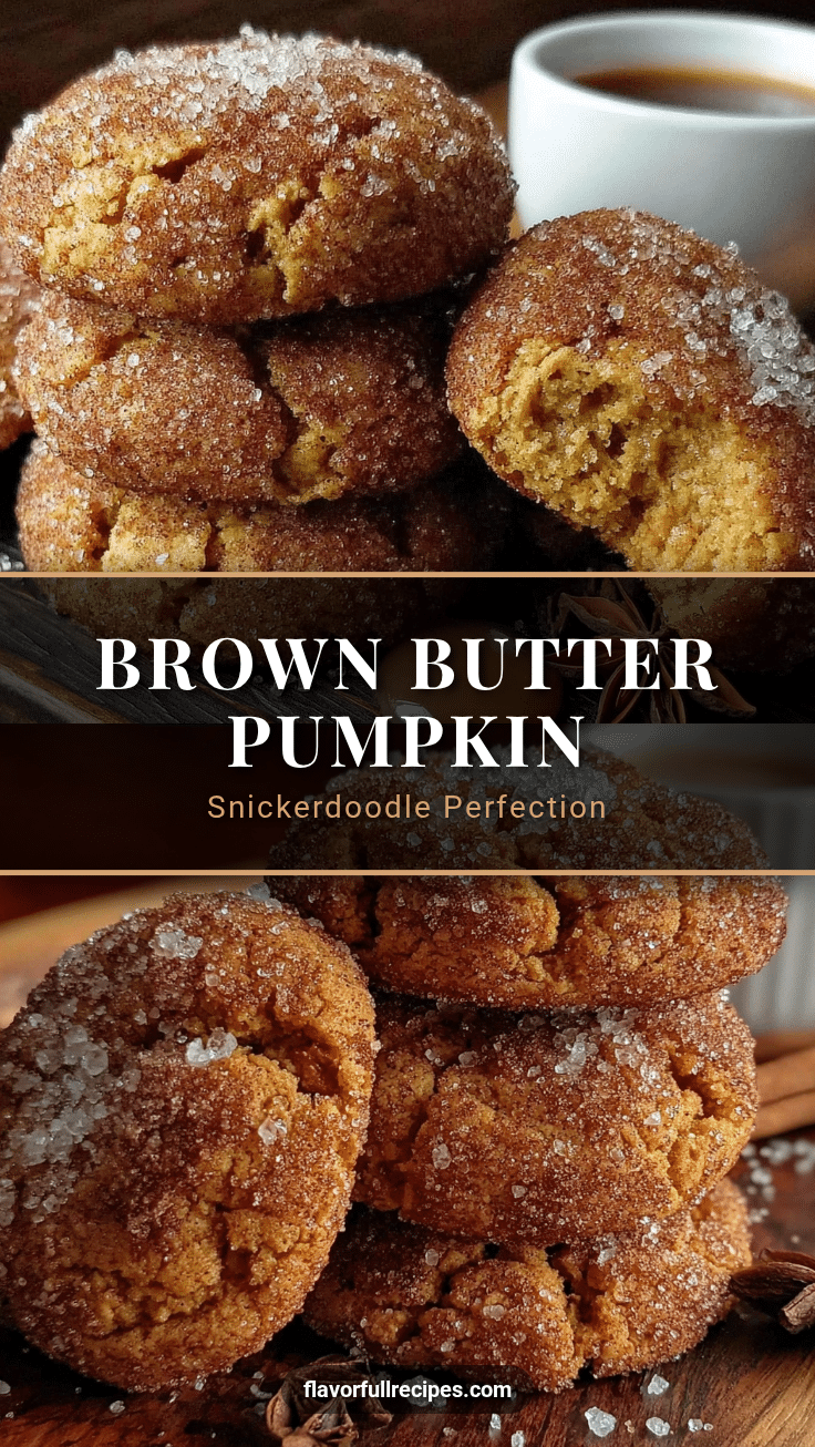 brown butter pumpkin snickerdoodle cookies recipe