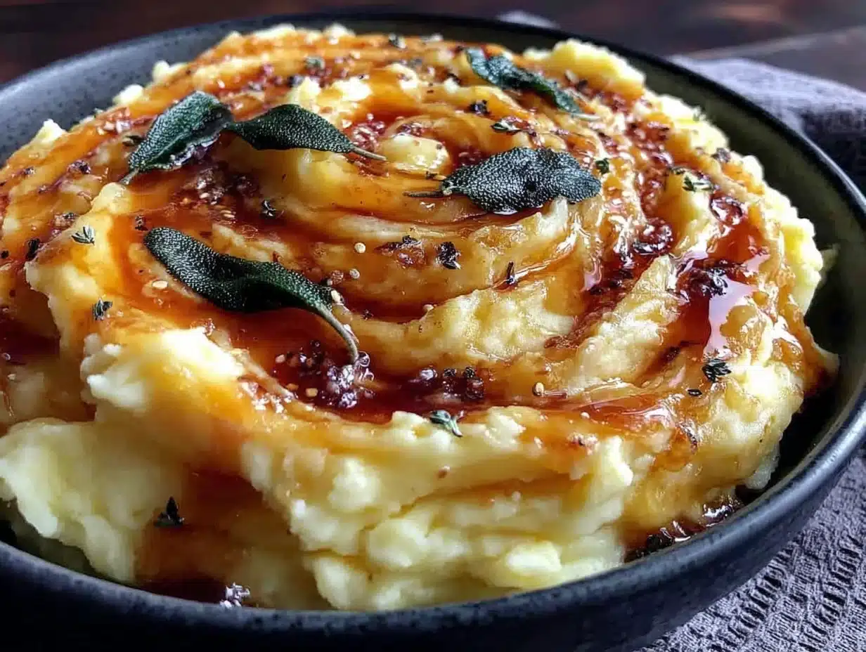 brown butter sage mashed potatoes - featured image