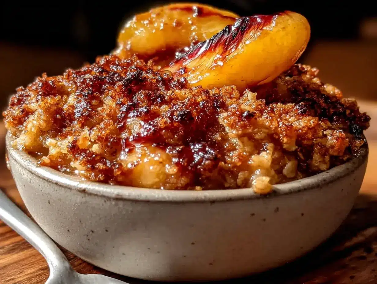 brown sugar peach crisp preparation steps