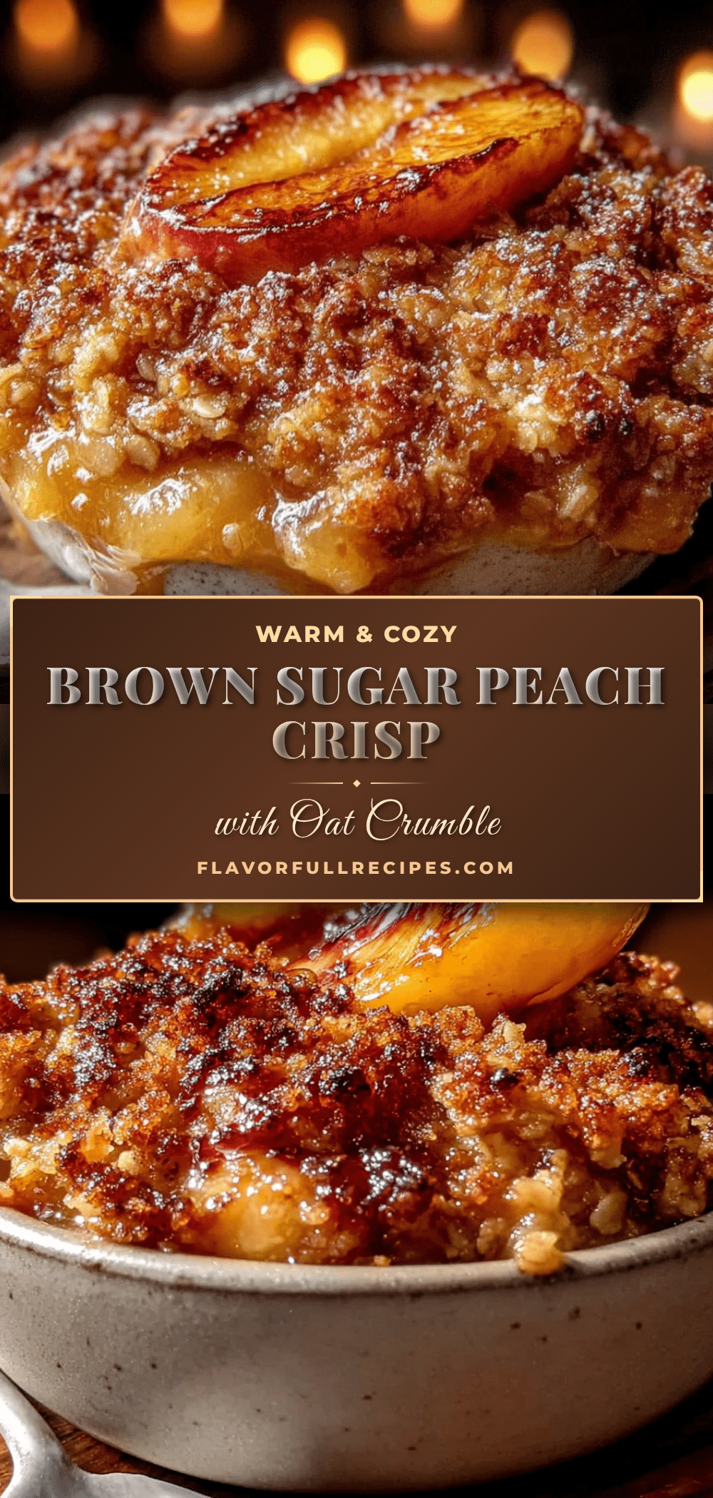 brown sugar peach crisp recipe