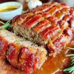 candied bacon wrapped meatloaf - featured image