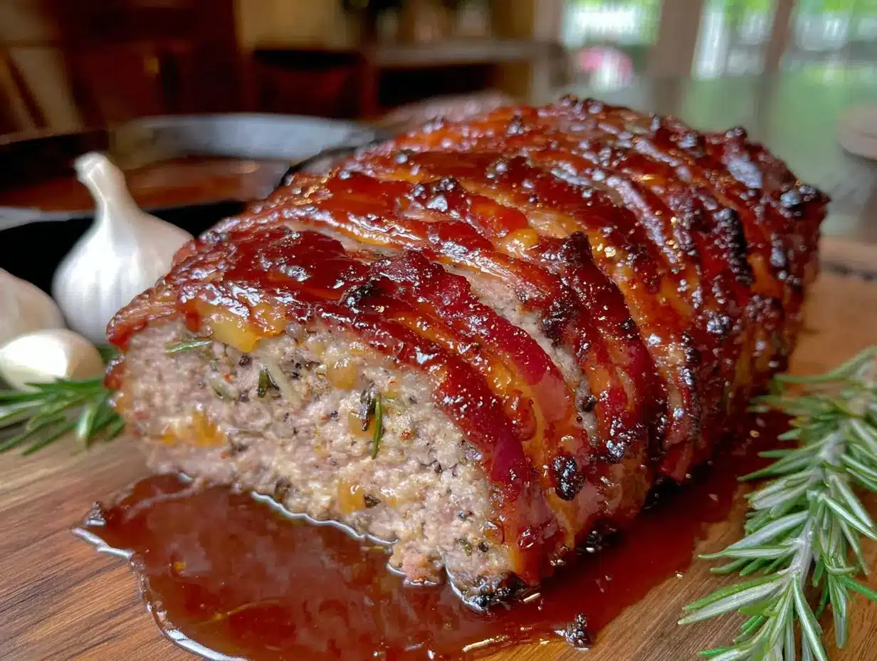 candied bacon wrapped meatloaf preparation steps