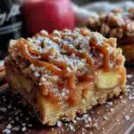 caramel apple crisp bars - featured image