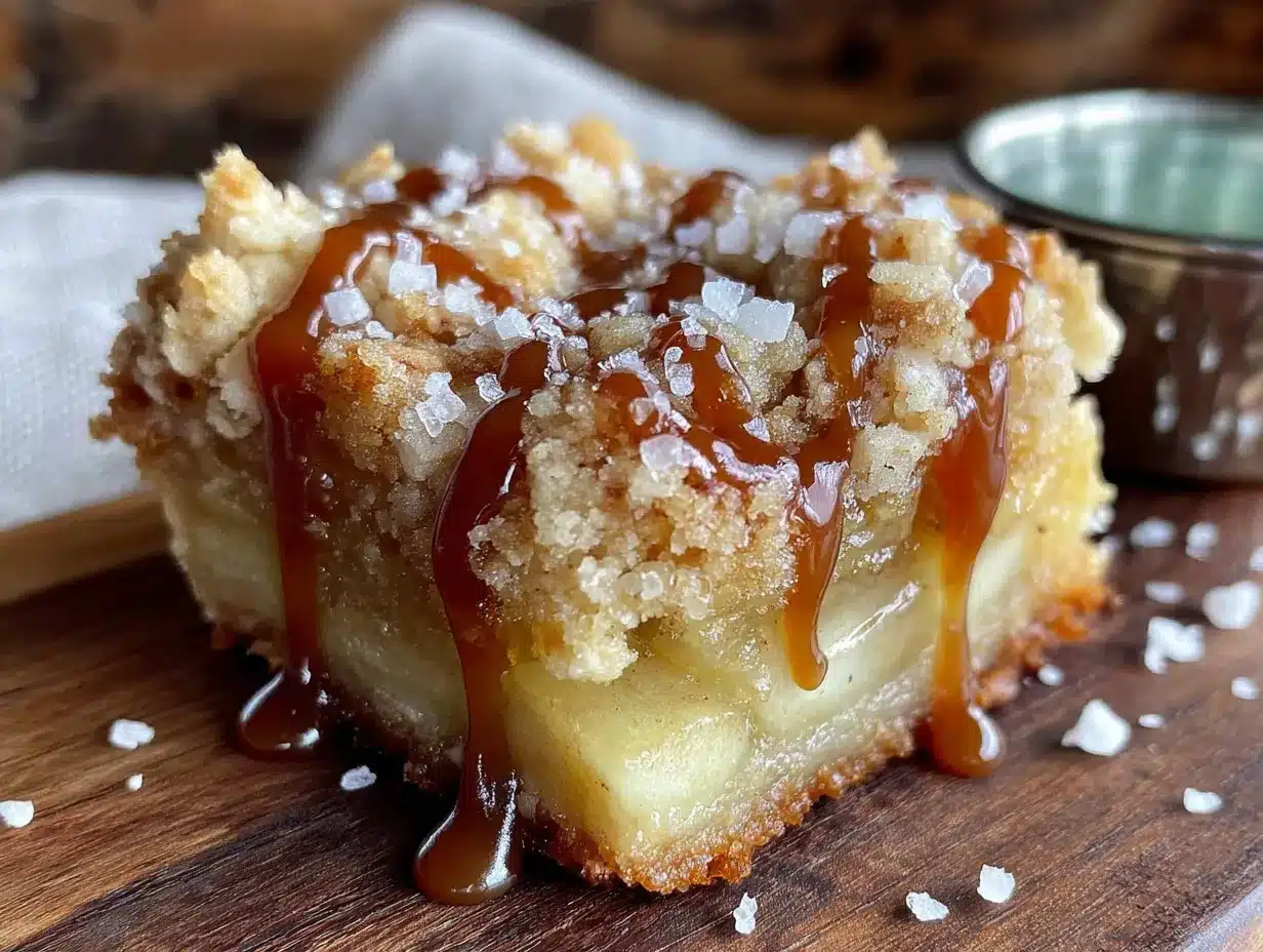 caramel apple crisp bars preparation steps