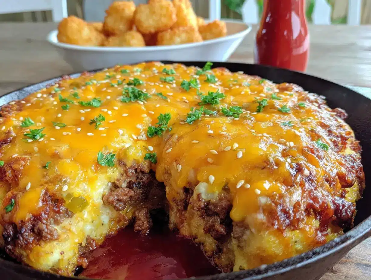 cheeseburger casserole without pasta preparation steps