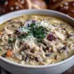 chicken and wild rice soup - featured image