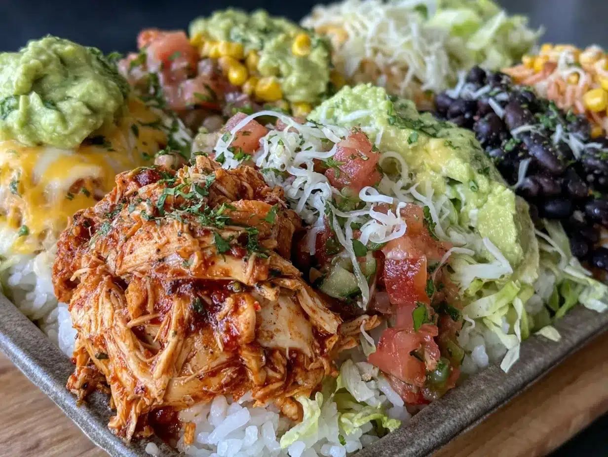 chicken burrito bowls meal prep preparation steps