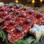 Christmas tree charcuterie board with herb wreath - featured image