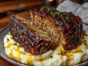 classic meatloaf with brown sugar glaze - featured image
