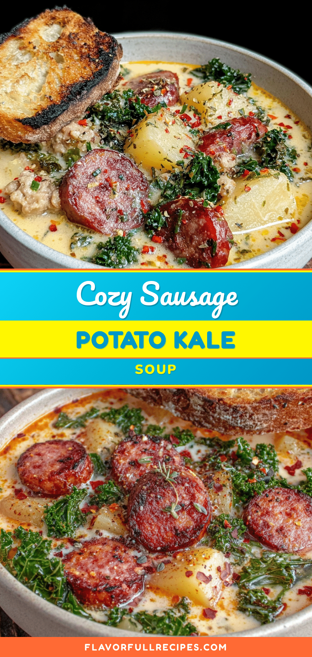 cozy sausage potato kale soup recipe