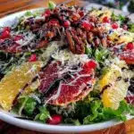 cranberry orange fall harvest salad - featured image